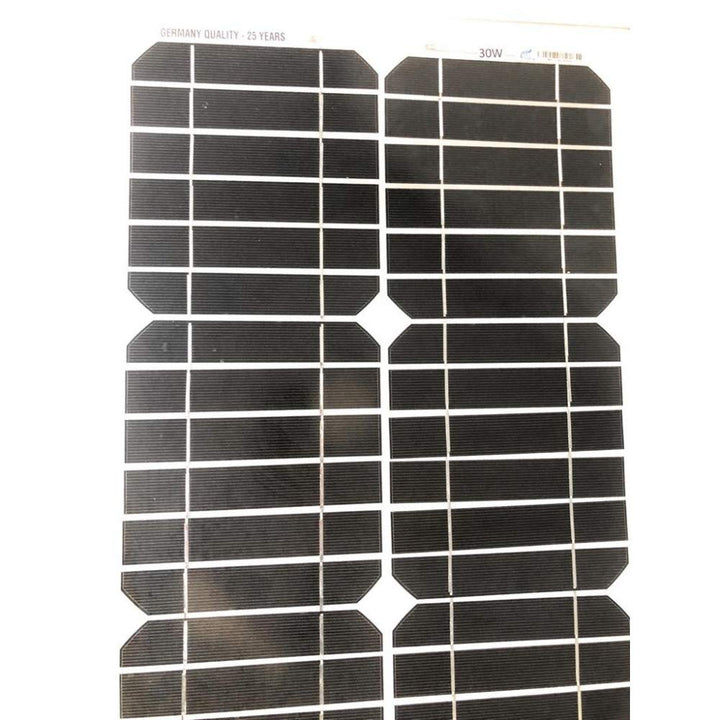 Solarbetriebenes Solarpanel, 30 W, 12 V, mit Siliziumzellen und Zangen