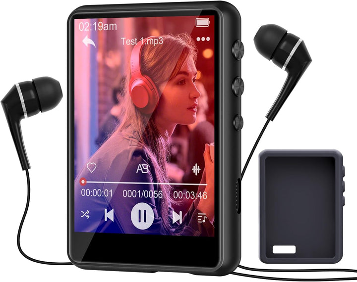64GB MP3 Player, Bluetooth 5.3 HiFi Music Player, 2.4-Zoll Touchscreen MP3 Player mit Lautsprecher R