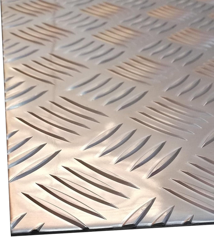 Aluminium Riffelblech QUINTETT 1000x1000mm 5/6,5mm stark grosse Auswahl Tränenblech Schachtabdeckung