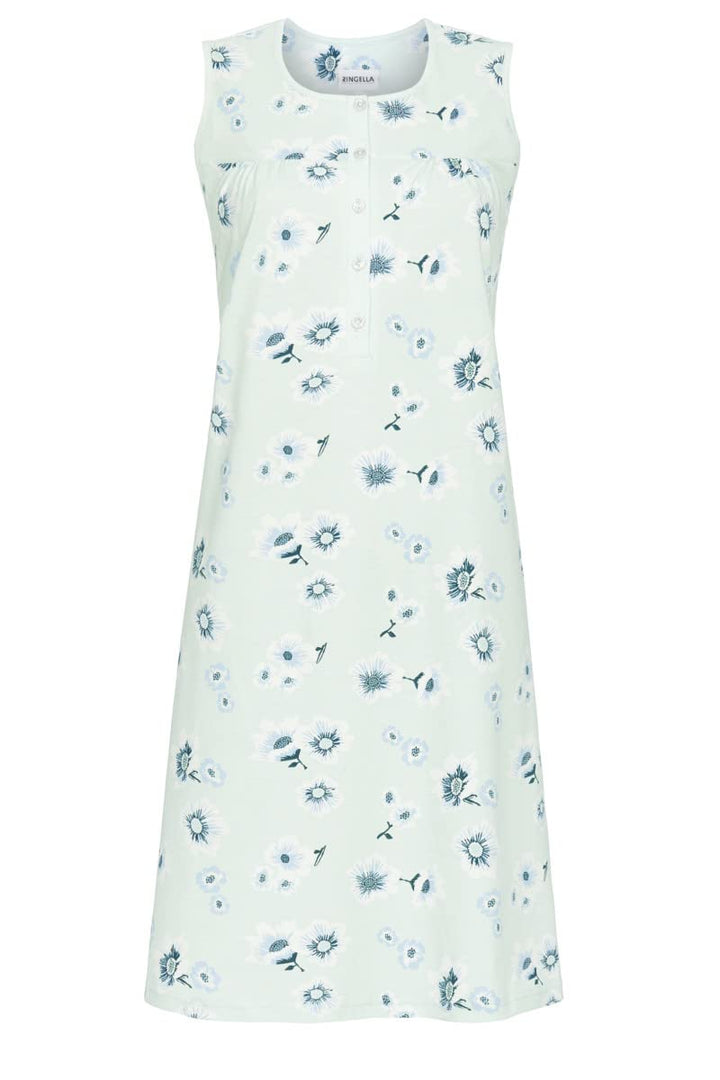Ringella Damen Nachthemd mit Knopfleiste icegreen 50 2211019,icegreen, 50