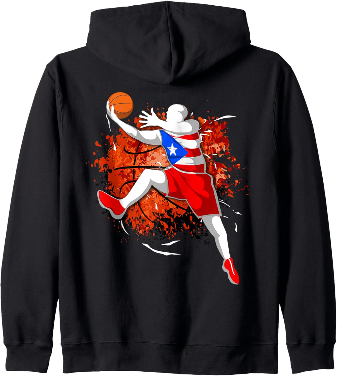 Puerto Rico Basketball Puertoricanische Flagge Sport Lovers Kapuzenjacke