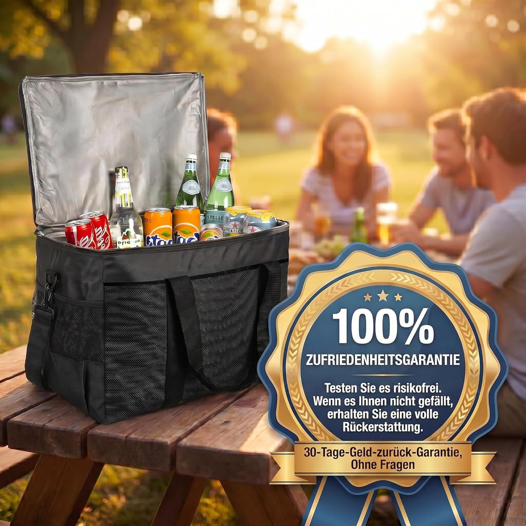 XXL Kühltasche iolierte Getränke & Snack-Tasche Isotasche Picknick-Tasche für Camping Reisen Urlaub