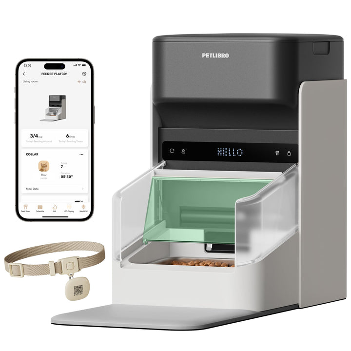 PETLIBRO Futterautomat Katze RFID, 5G Wi-Fi Katzenfutter Automat, Futterspender Katze mit Collar-Tag