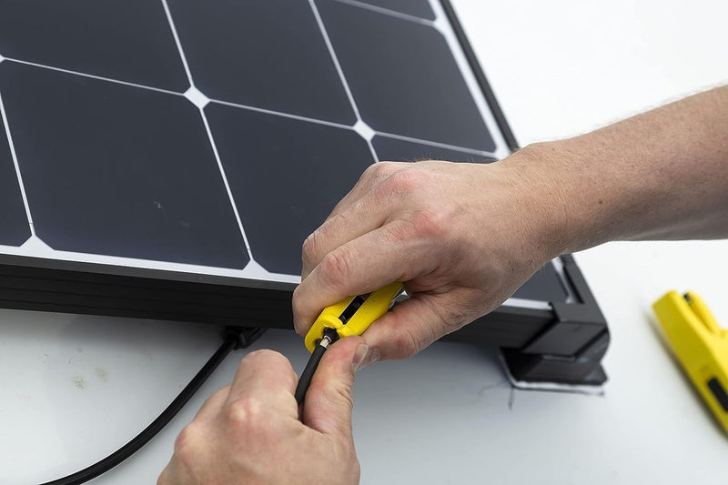 WEICON TOOLS Mini-Solar No.3 1,5-6,0 mm² Abisolierwerkzeug für den Solarbereich, gelb/schwarz, 125mm