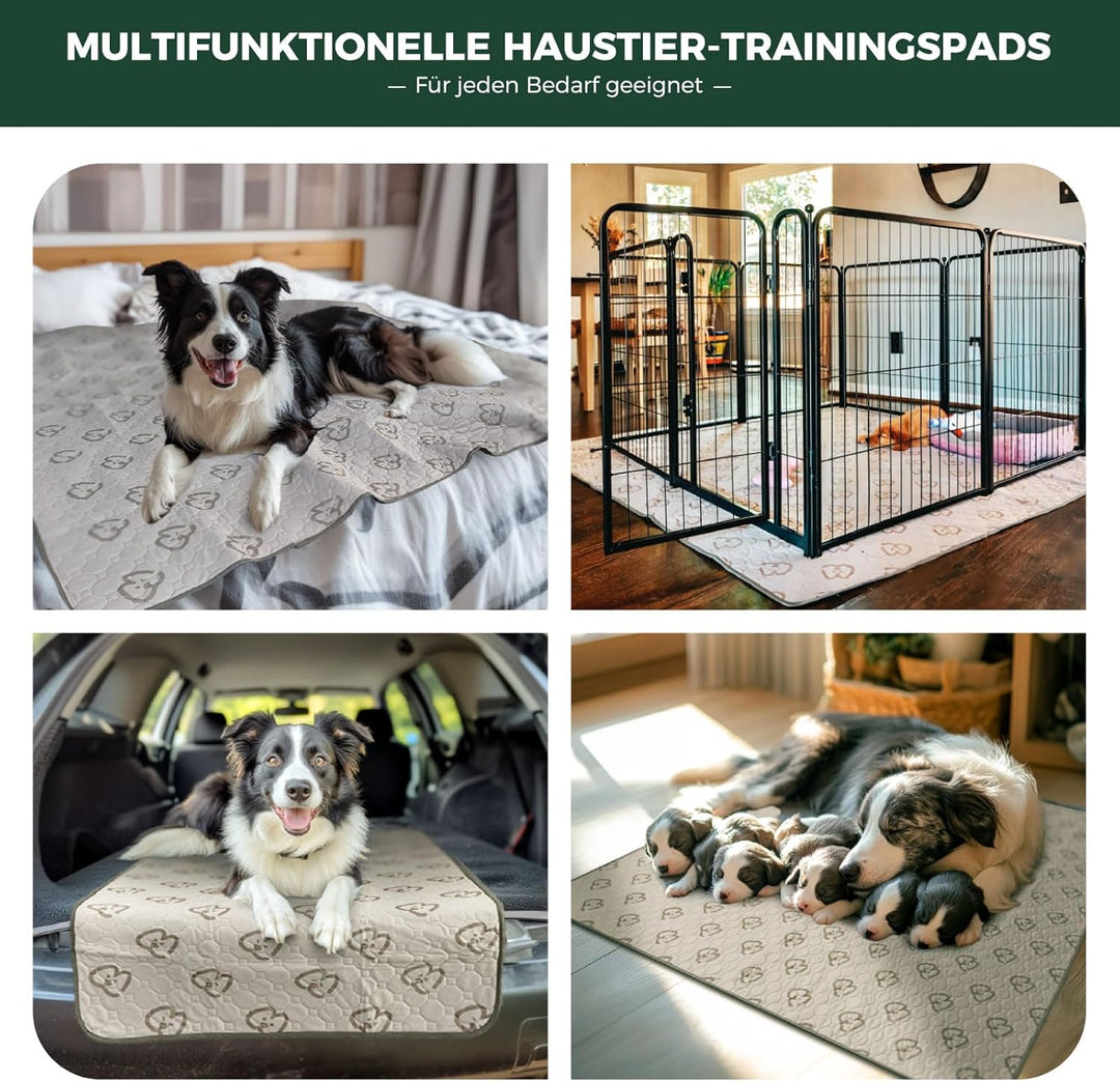 fxw Waschbare Pinkelpads für Hunde,Welpenpads mit Superabsorber,speziell entwickelt für 122cm Käfige