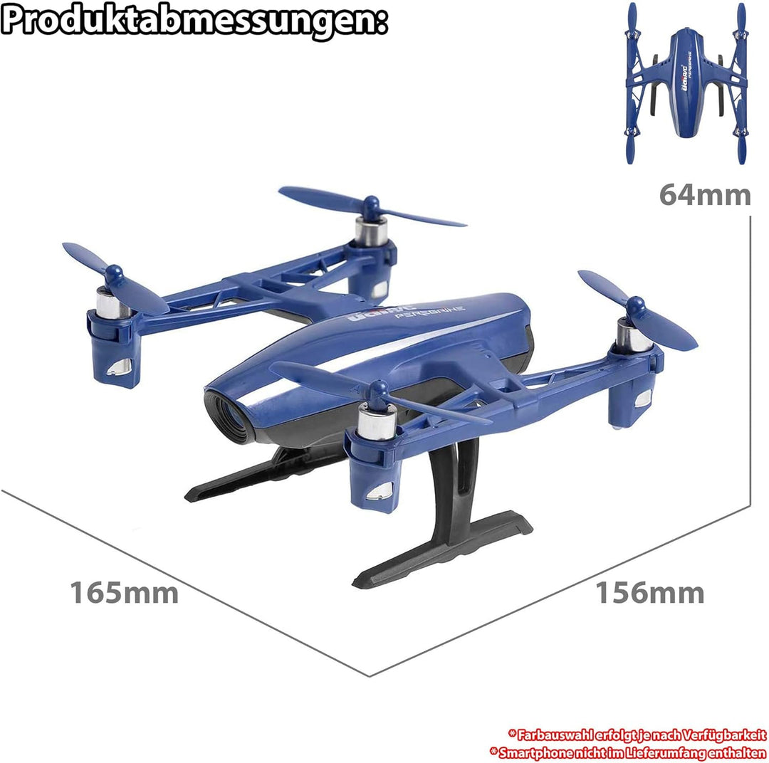 RC ferngesteuerte FPV WiFi 120° Weitwinkel HD-Kamera Drohne, Quadcopter m. 360° Flip, Höhenhalte-Mod