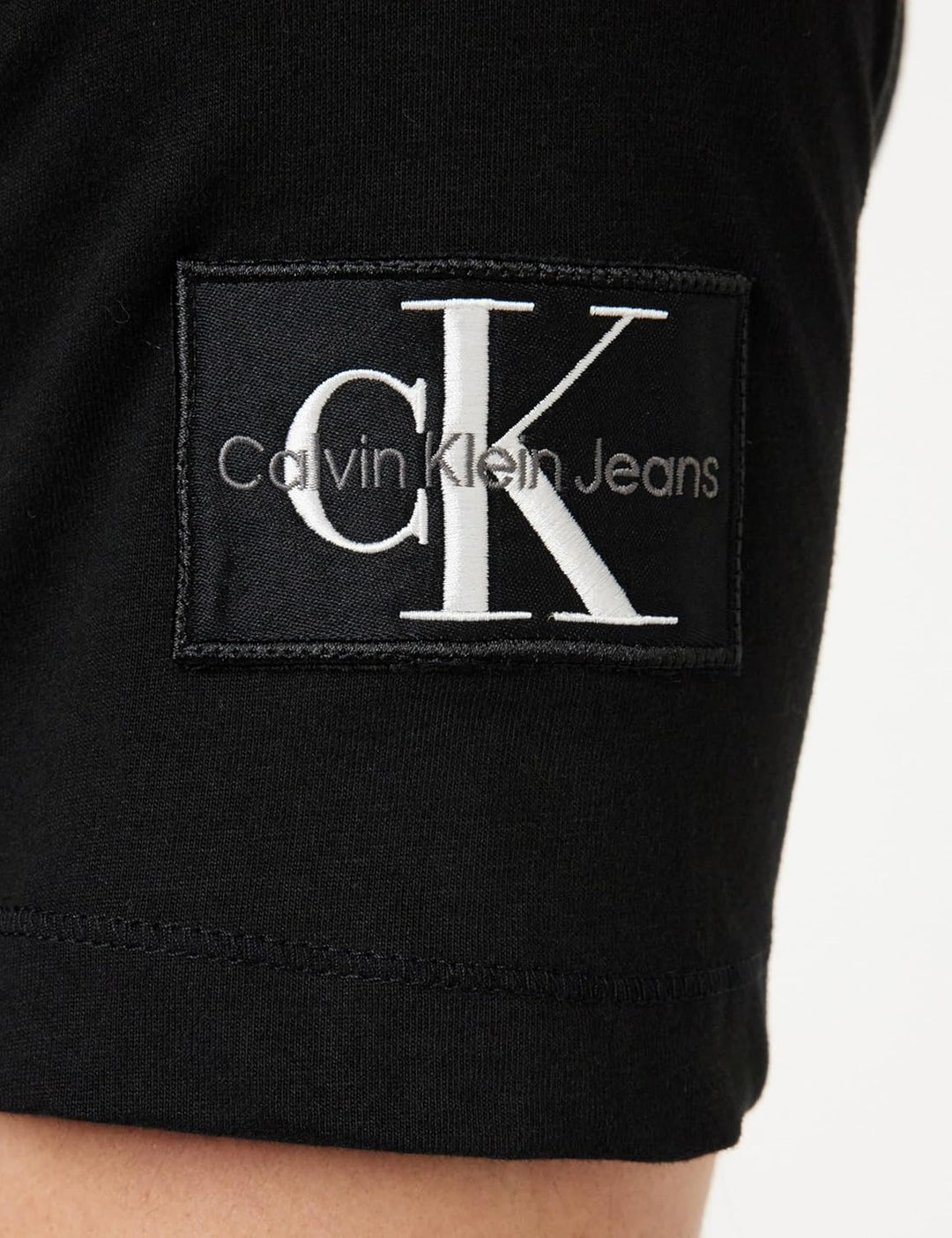 Calvin Klein Herren T-Shirt Kurzarm Badge Regular Tee Rundhalsausschnitt XXS Black (Ck Black), XXS B