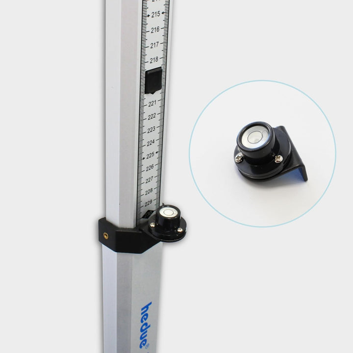 hedue® Nivellierlatte 4 m - Messlatte für Nivellierarbeiten auf Baustellen und zum Messen lichter Ma