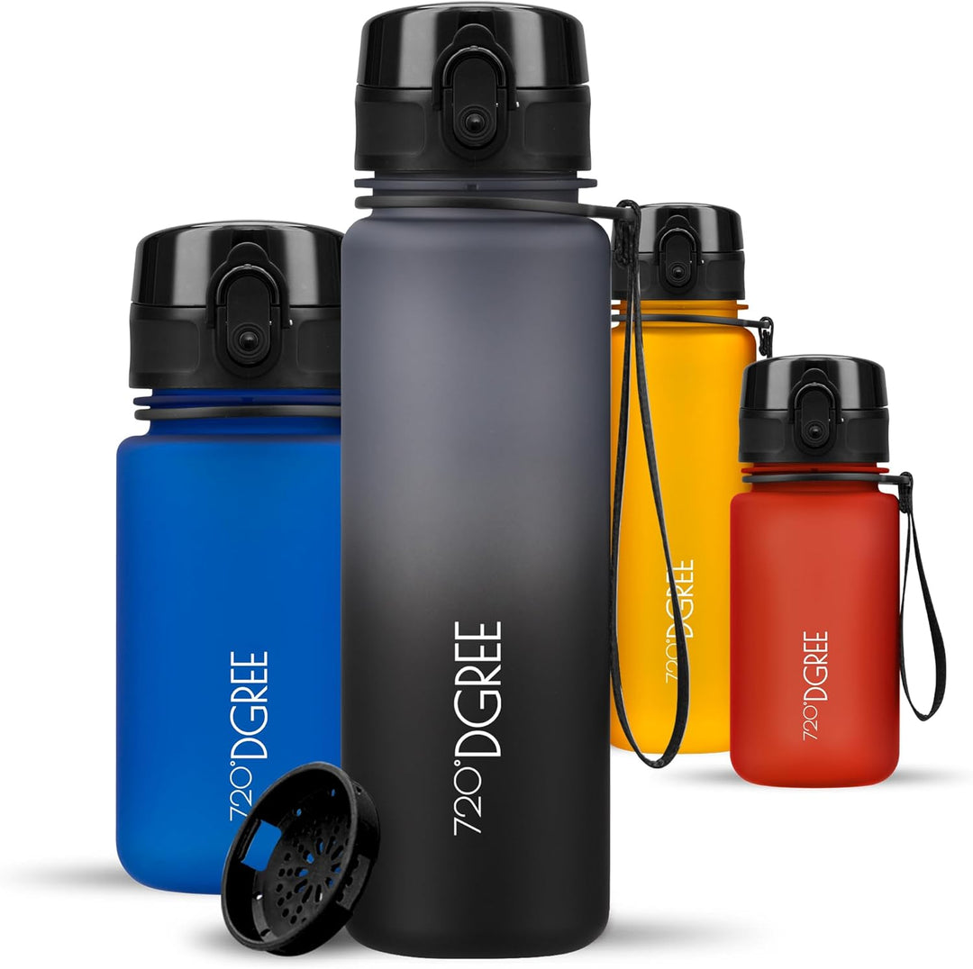 720°DGREE Trinkflasche Kinder 500ml “uberBottle“ softTouch +Sieb - Auslaufsicher, BPA-Frei - Flasche