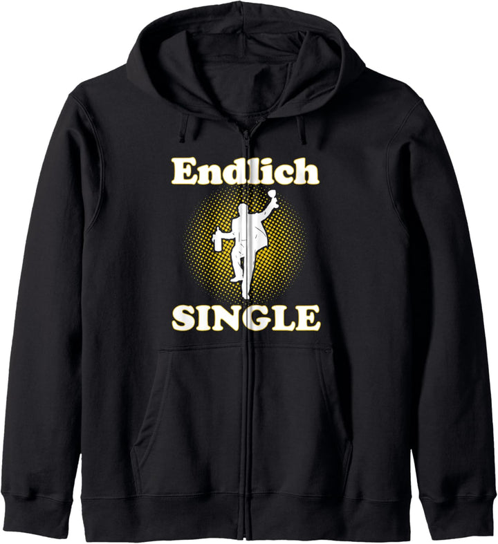Endlich Single! Lustiger Spruch für Singles Trennung Fun Kapuzenjacke