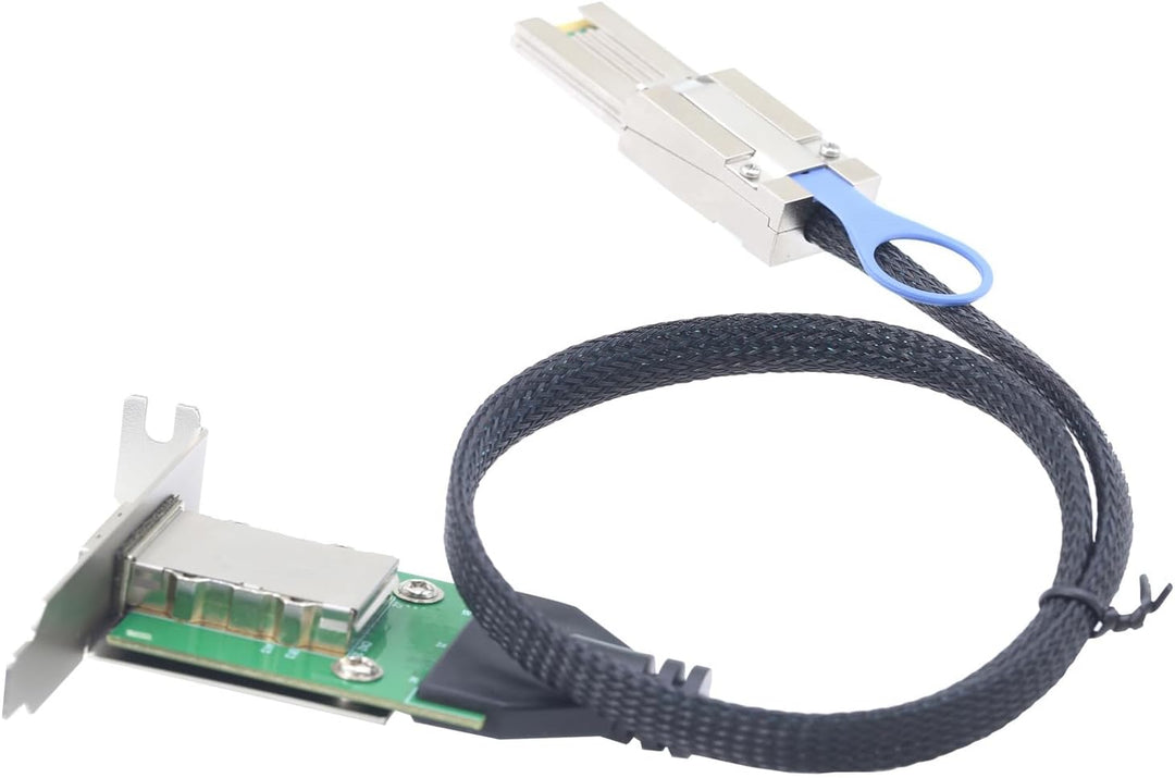 cablecc Mini SAS SFF-8088 Stecker auf SFF-8088 Buchse, externes Kabel, PCBA mit Low-Profile-Halterun