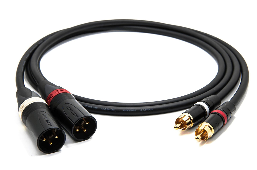 enoaudio Mogami 2534 Quad Stereo Paar (L,R) Audio Kabel | Neutrik Gold Cinch RCA - XLR male | HiFi,