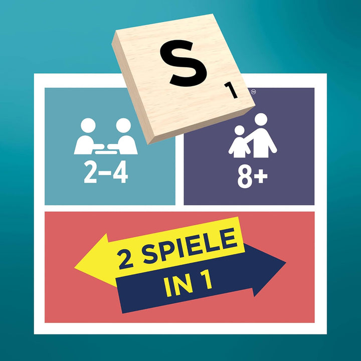 Mattel Games Scrabble Brettspiel, klassisches Familienwortspiel mit Buchstabensteinen und Buchstaben