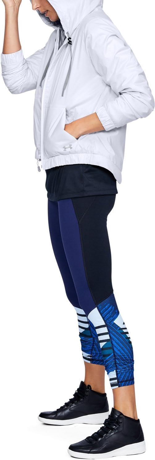 Under Armor Damen ColdGear Reactor Crop Hoodie XL Weiss/Stahl, XL Weiss/Stahl