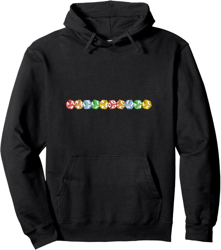 Kidcore Aesthetic Antisocial Würfel Pullover Hoodie