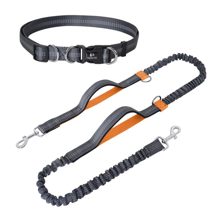 Snocyo Joggingleine Hunde, Jogging Hundeleine für Mittelgrosse und Grosse Hunde, Elastische und Refl