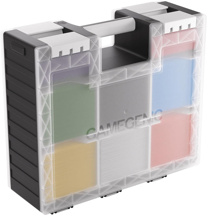 Gamegenic, Game Castle Black/White/Clear, Aufbewahrungstasche für Karten und Spielzubehör mit option
