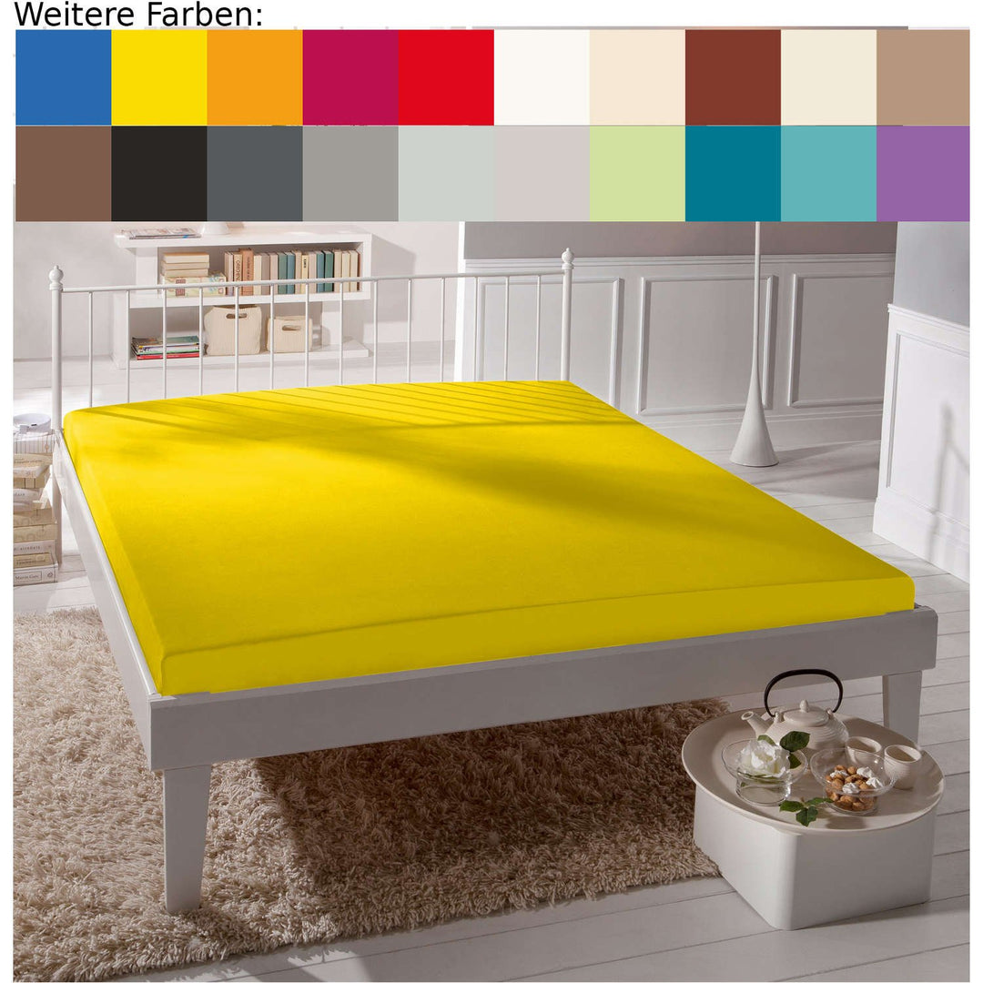 JOOP! Spannbetttücher Basic goldgelb - 330 100x200 cm