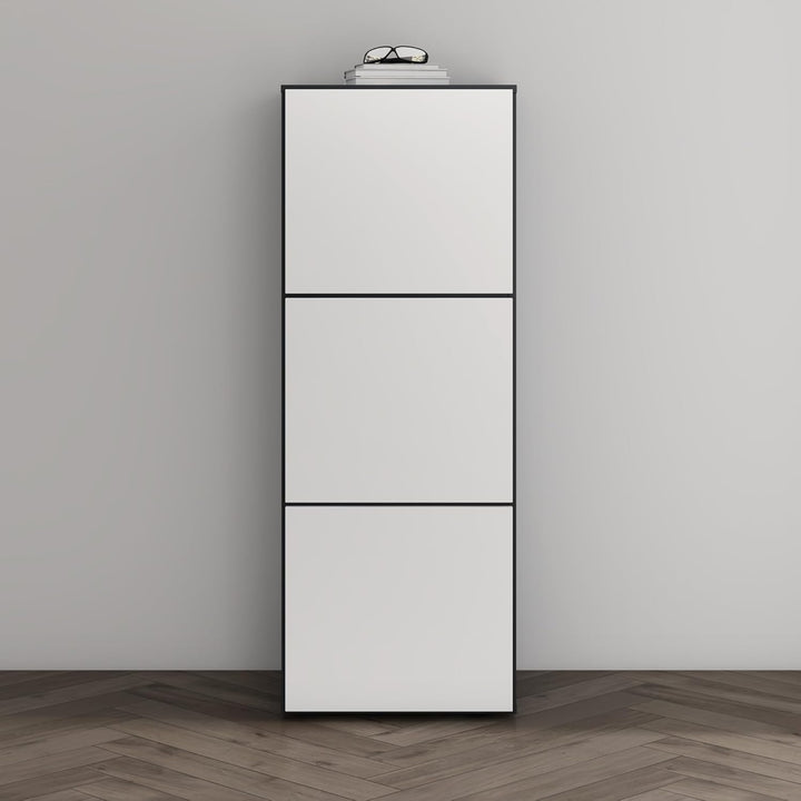 Mai & Mai Schuhschrank Schuhkommode mit 3 Schränken BTH: 45x36x120 cm Schuhregal Möbel in Anthrazit