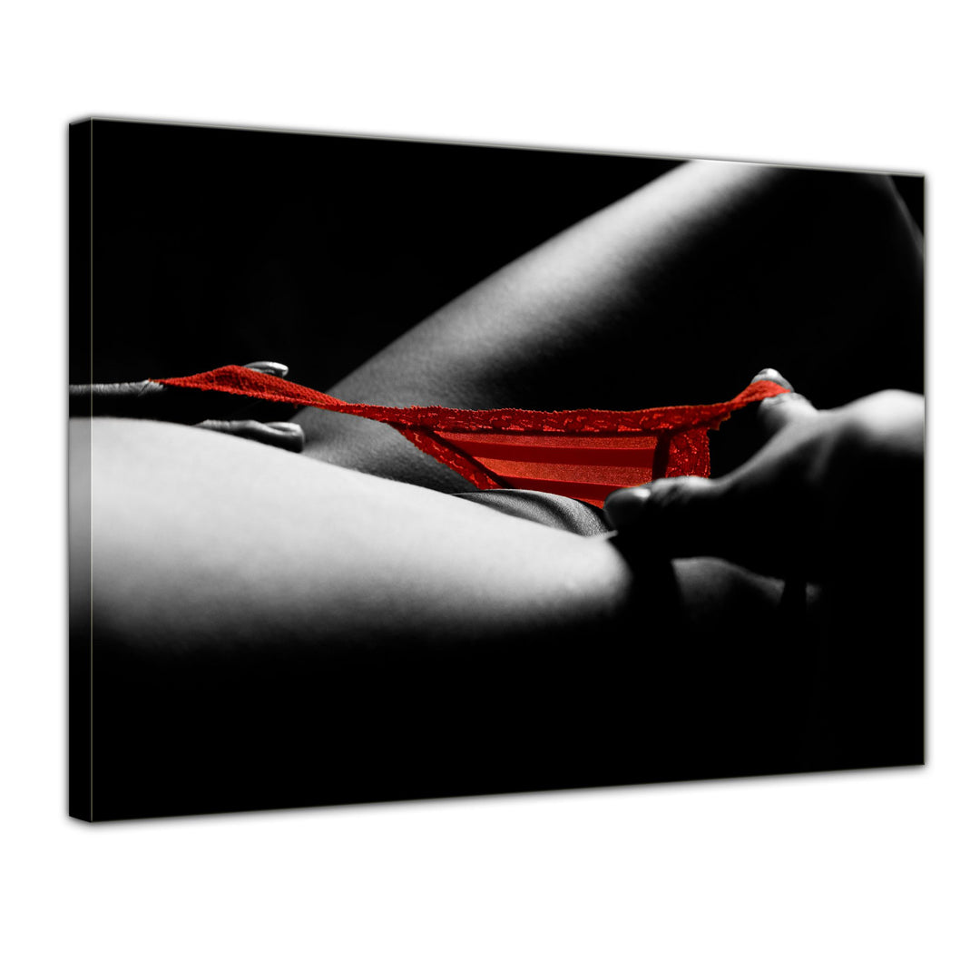 Bilderdepot24 Roter Slip 80 cm x 60 cm Roter Slip, 80 cm x 60 cm Roter Slip
