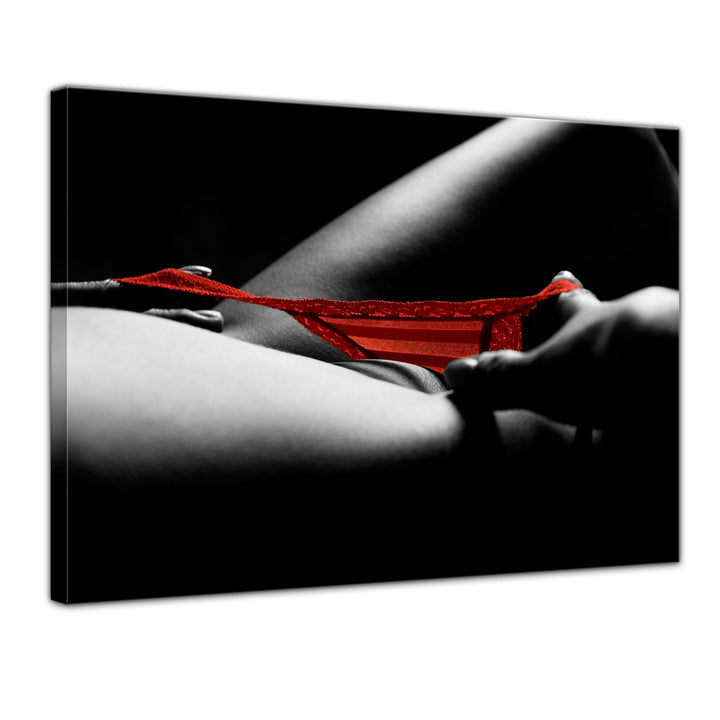 Bilderdepot24 Roter Slip 80 cm x 60 cm Roter Slip, 80 cm x 60 cm Roter Slip