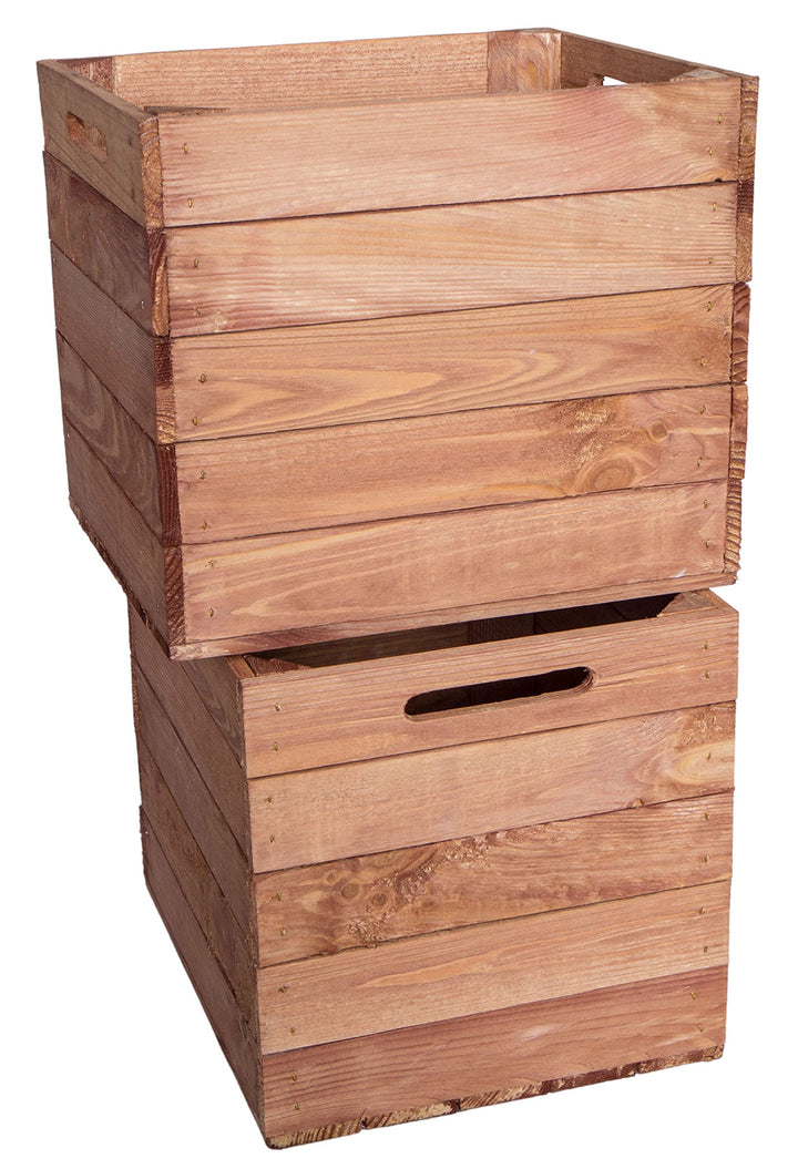 Holzkiste Aufbewahrungskiste Einschubkiste Schubladenbox Vintage Ocker passend für alle Kallaxregale