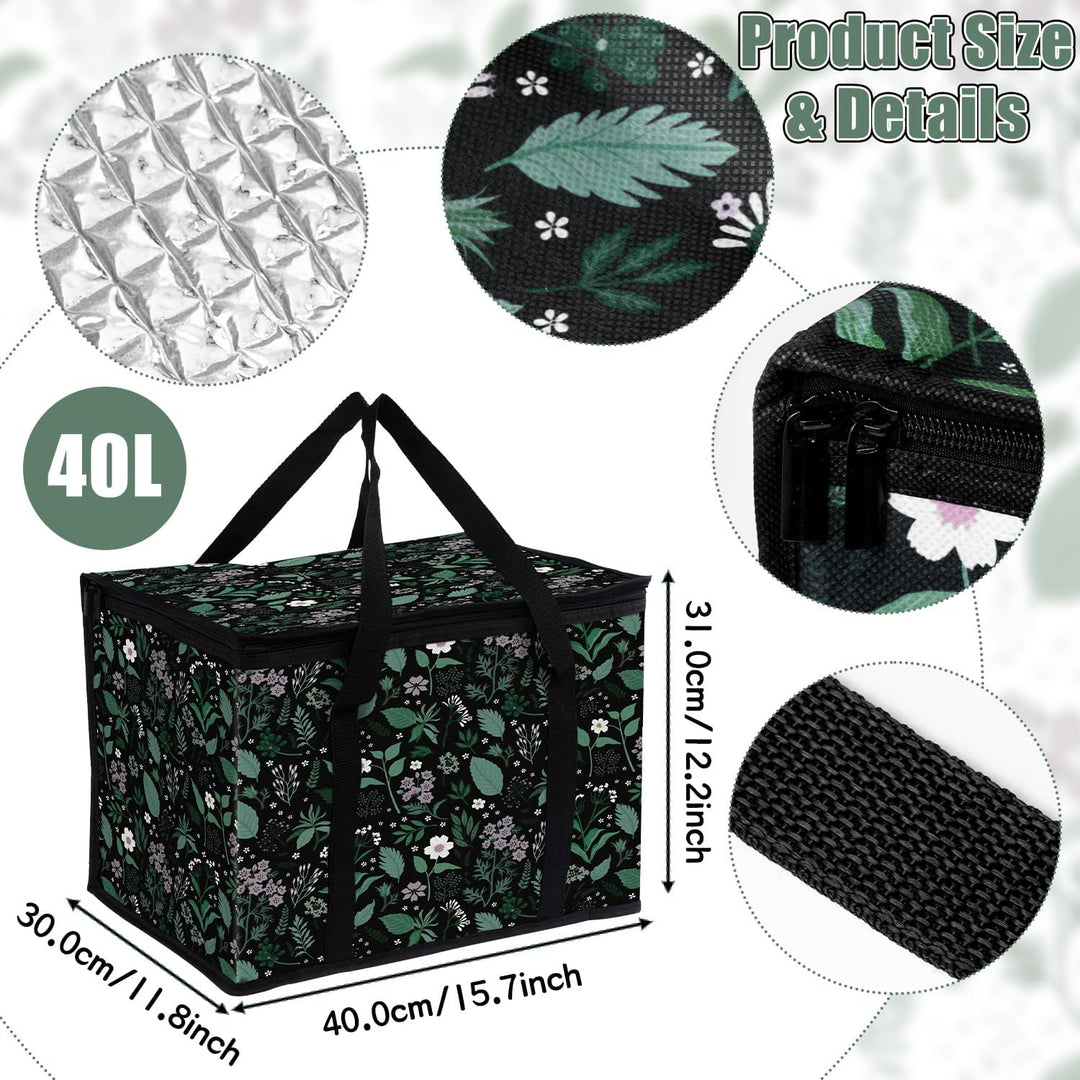 Kühltasche 40L Faltbar Picknicktasche Isolierte Picknick-Lunch-Thermotasche mit stabilen Griffen und