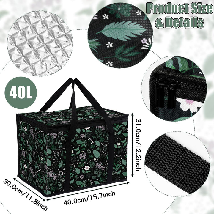 Kühltasche 40L Faltbar Picknicktasche Isolierte Picknick-Lunch-Thermotasche mit stabilen Griffen und