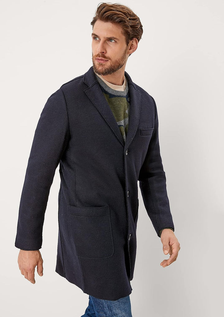 s.Oliver BLACK LABEL Herren Daunenmantel 48 Blau, 48 Blau