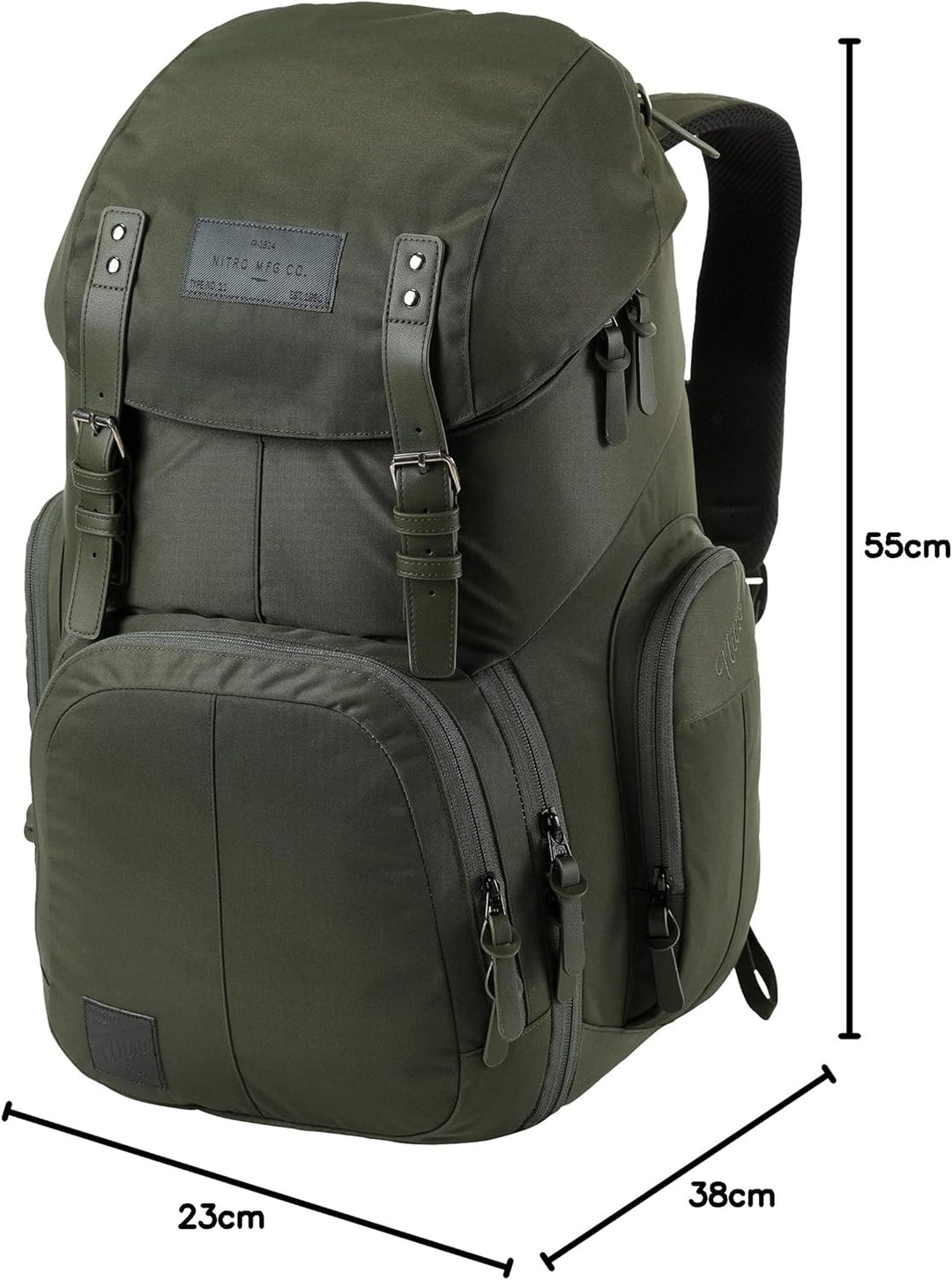 Nitro Weekender Alltagsrucksack mit gepolstertem Laptopfach, Schulrucksack, Wanderrucksack inkl. Nas