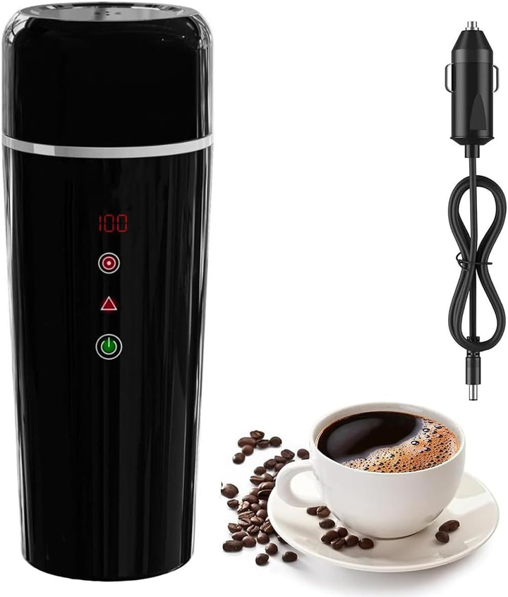 Wasserkocher für Auto, 12V 24V Wasserkocher Cup für LKW Taxi, 420ml Tragbarer Schneller Fläschchenwä