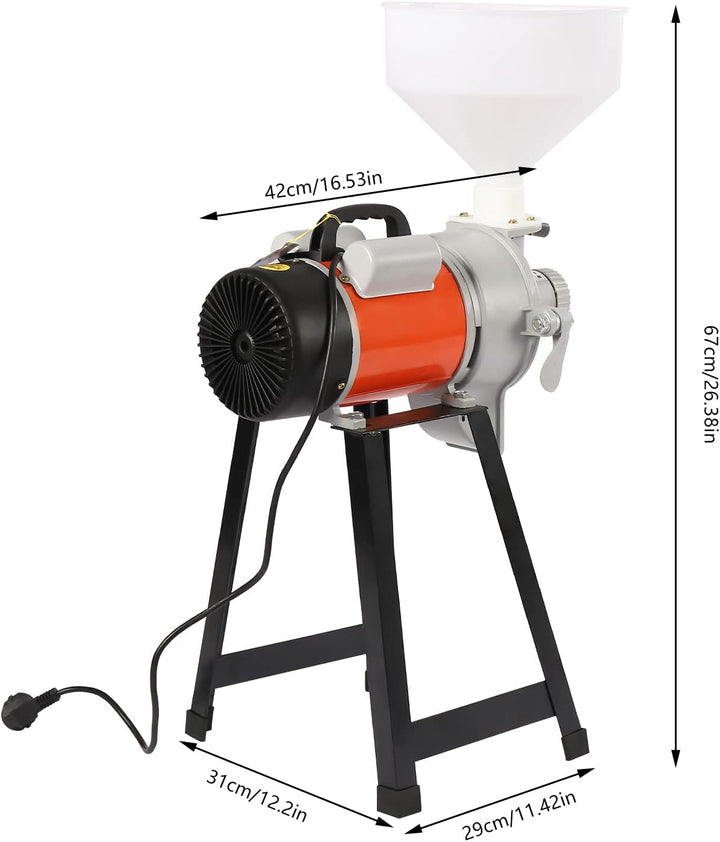 Getreidemühle Elektrisch,Mit Feinheitsregler Und Keramik Mahlscheibe | Wasserdichter Schalter,Stabil