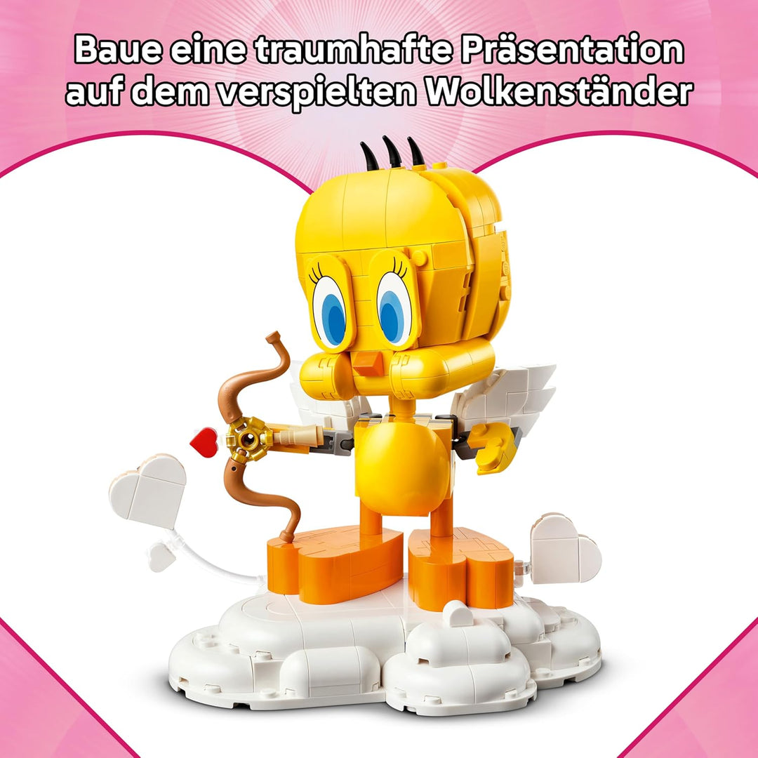 LEGO Looney Tunes Liebesbote Tweety - Modellbau zu Looney Tunes mit Zubehör - Blumenstrauss, Herz, A
