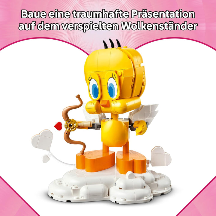 LEGO Looney Tunes Liebesbote Tweety - Modellbau zu Looney Tunes mit Zubehör - Blumenstrauss, Herz, A