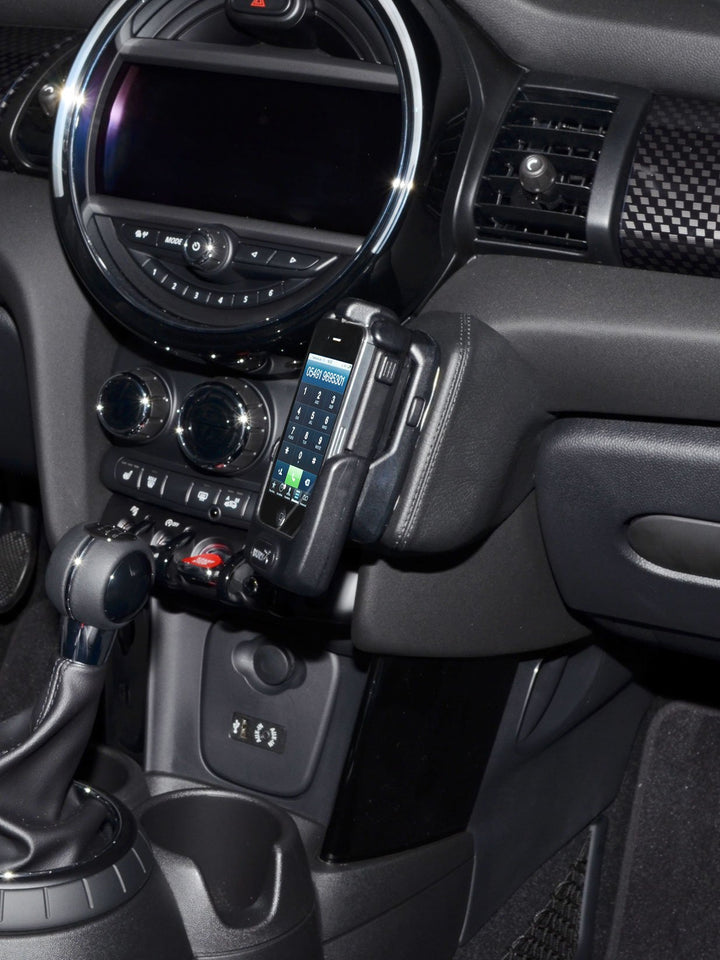 KUDA 1545 Halterung Kunstleder schwarz für Mini ab 2014 (F55/ F56), 1545