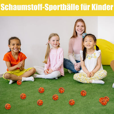 Cptoion Mini-Basketball-Stressbälle, 30 Stück Mini Basketball für Kinder, 4 cm Sportbälle Basketball
