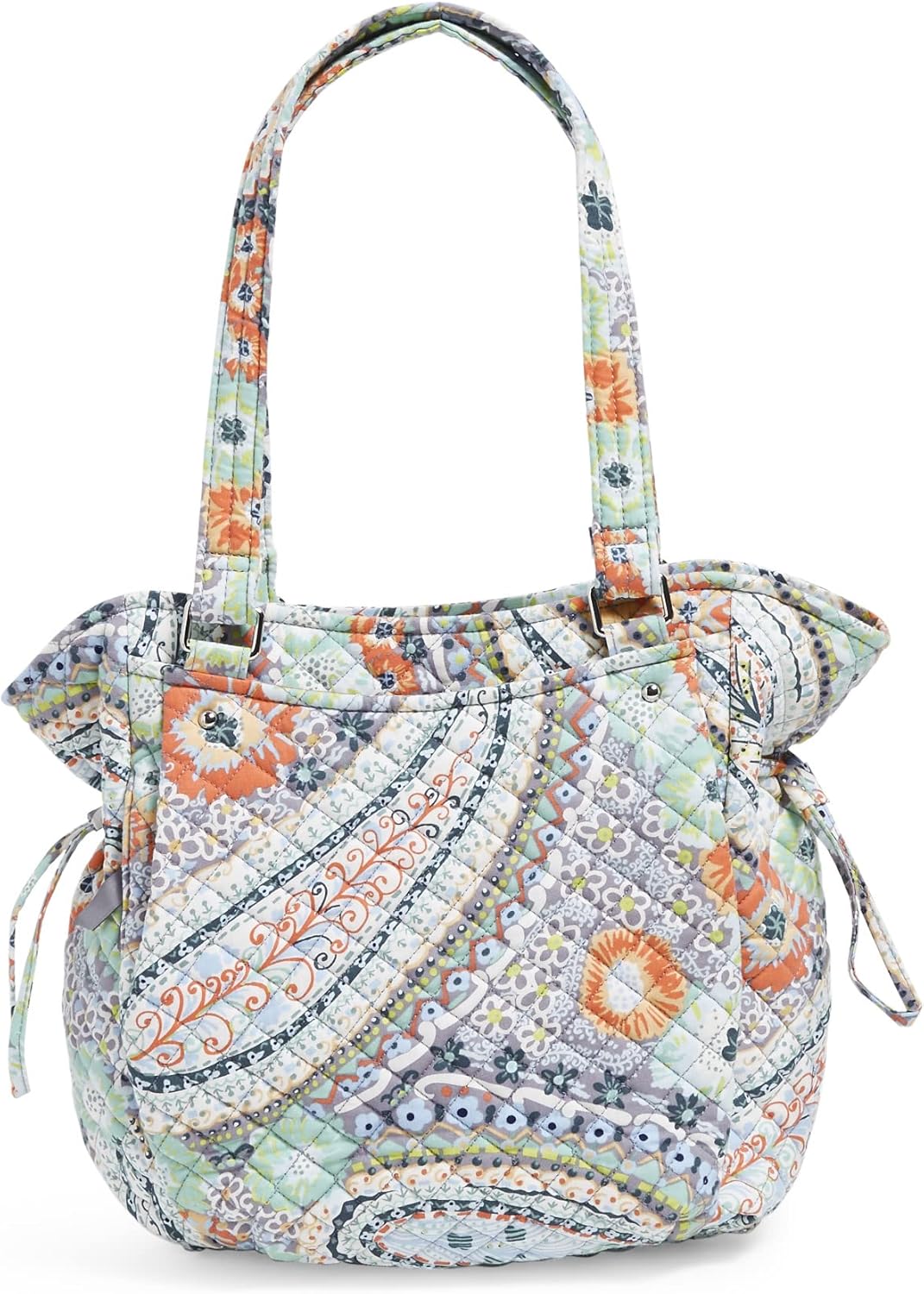 Vera Bradley Signature Damen Handtasche, Baumwolle, Glenna Citrus Paisley – Recycelte Baumwolle, Cit