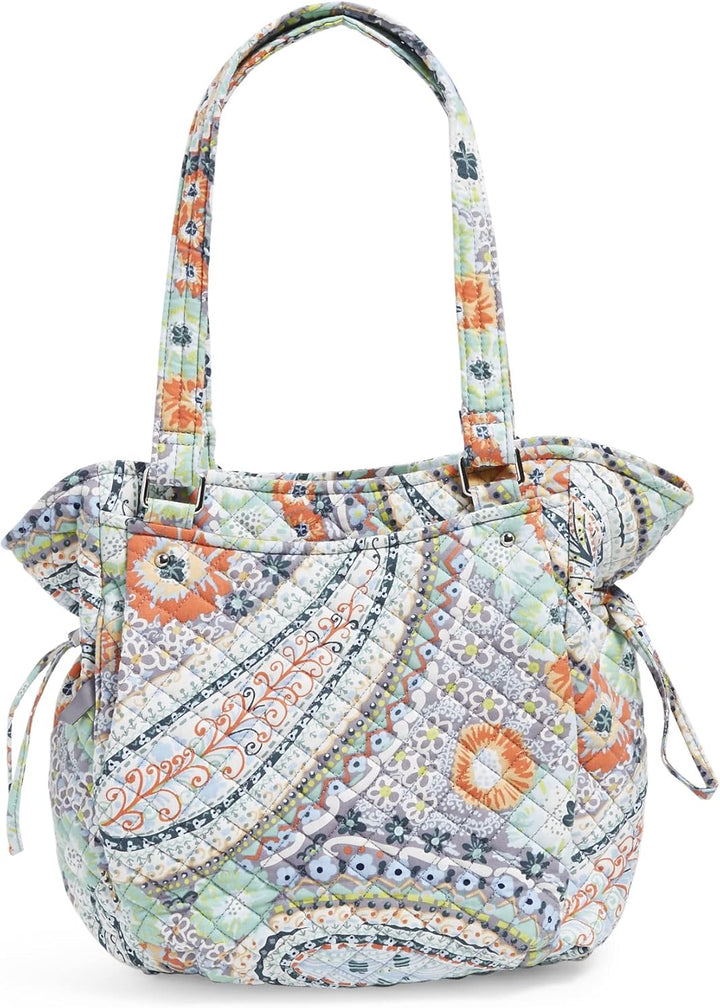 Vera Bradley Signature Damen Handtasche, Baumwolle, Glenna Citrus Paisley – Recycelte Baumwolle, Cit