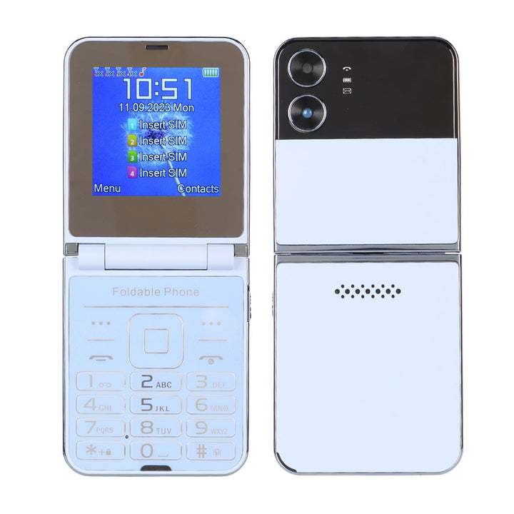 Diyeeni Flip-Senior-Handy, Flip-Design, Dual-Screen-Display, Grosse Tasten, Schnellwahl, Klarer Soun