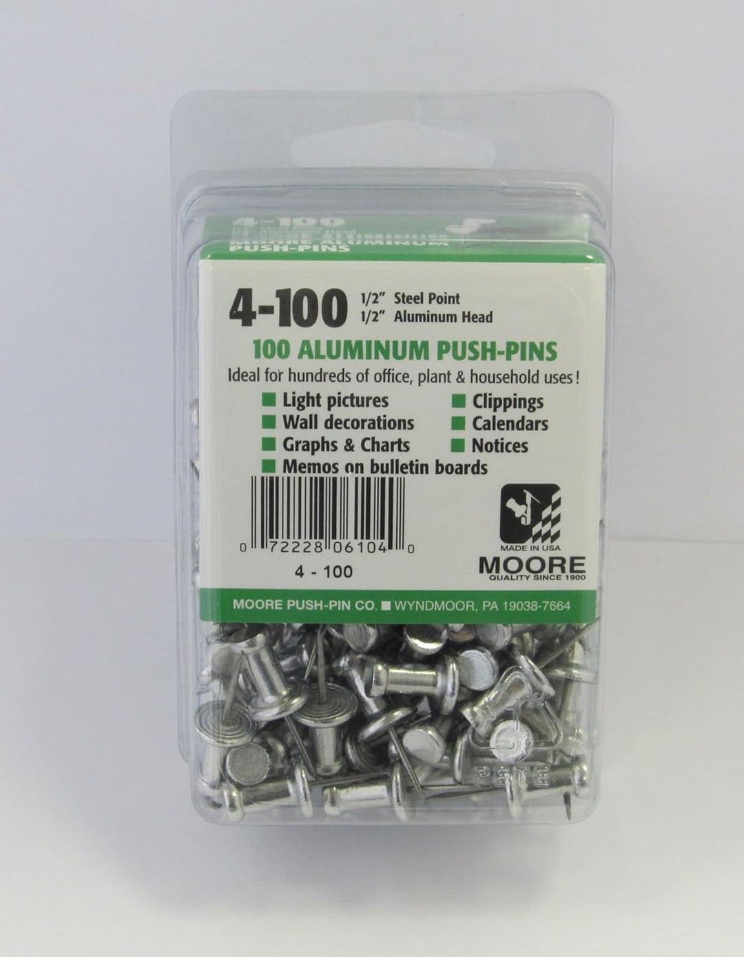 Moore Pinnadeln aus Aluminium, 4-100