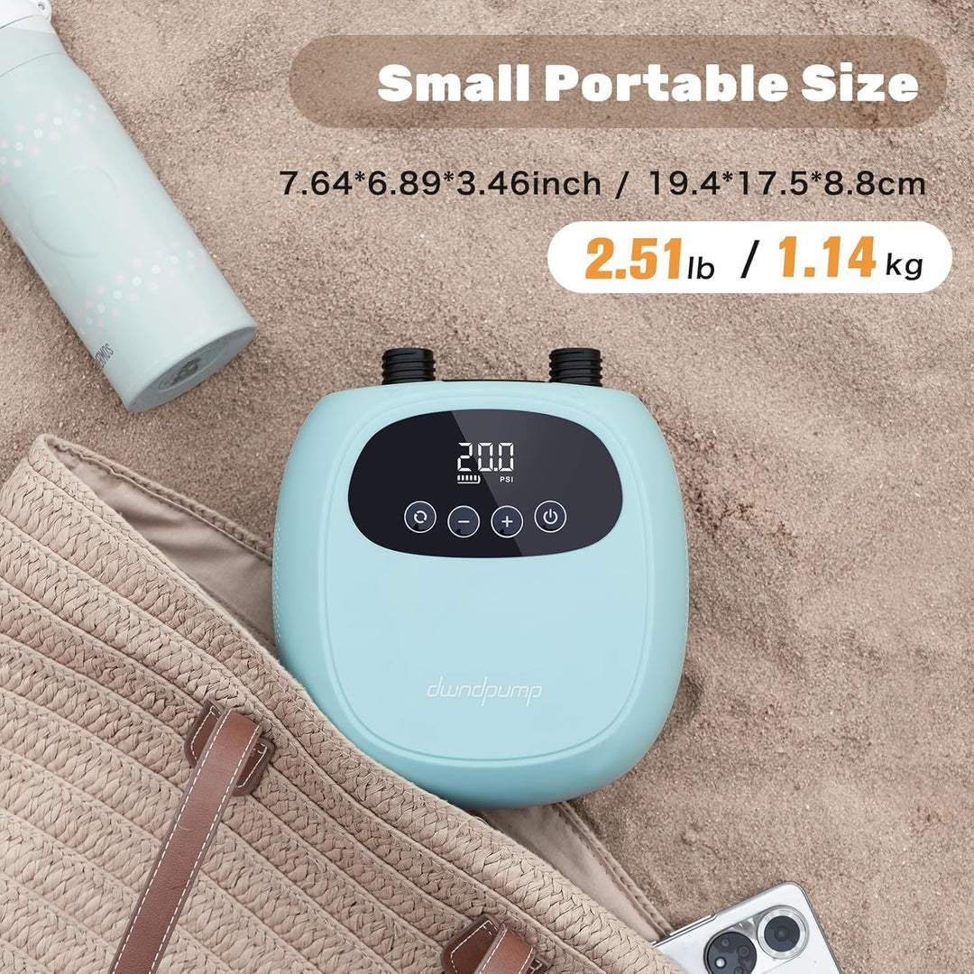 dwndpump SUP Pumpe Elektrische 20PSI, Schnelles Aufladen SUP Pumpe Elektrisch mit Akku, Tragbar Elek
