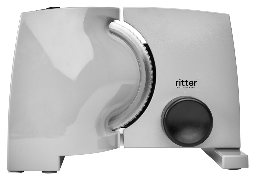 ritter nova 1 E Elektrischer Allesschneider & Brotschneidemaschine aus Metall mit elektrolytisch pol