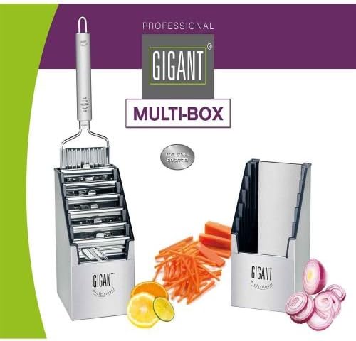 Nein Multi-Box für 4-Fach Hobel Gigant mit 2 Einsätzen Rösti Einsatz und Würfel- und Streifenschnitt