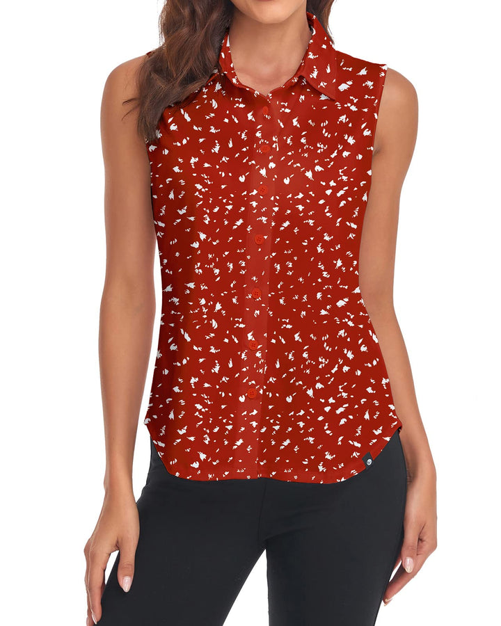 Soneven Bluse Damen Elegant Sport Tank Top mit Kragen Damen Ärmellos Poloshirt Golf Polo Sommer Ober