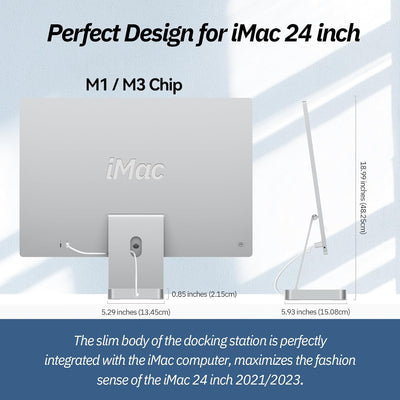 Minisopuru USB C Hub für iMac 24 Zoll 2021/2023, iMac Zubehör unterstützt M.2 NVMe SSD, iMac USB Hub