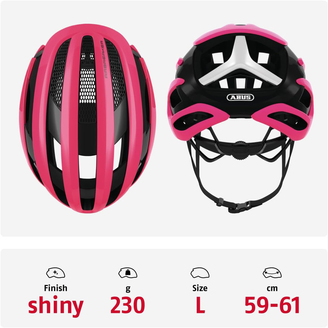 ABUS 81730 Fahrradhelm, Rosa (Fuchsia pink), L (59-61 cm)