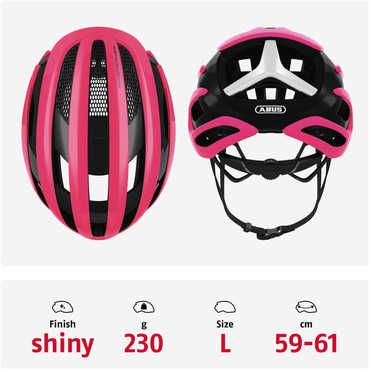 ABUS 81730 Fahrradhelm, Rosa (Fuchsia pink), L (59-61 cm)
