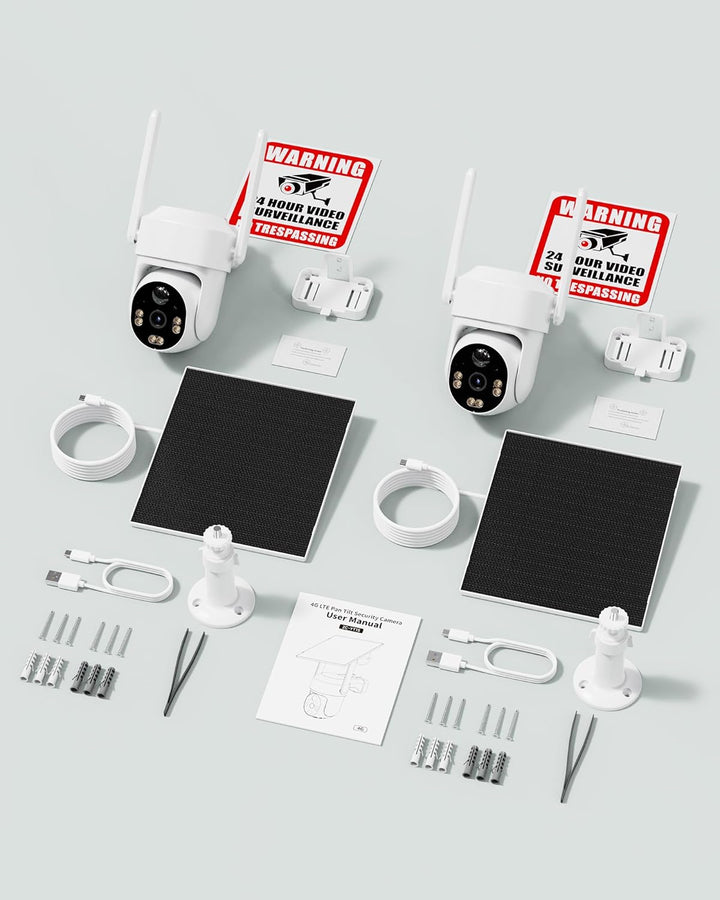 SEHMUA 4G LTE Überwachungskamera Aussen Akku mit SIM Karte 2K PTZ Kabellos Outdoor Kamera Ohne WLAN
