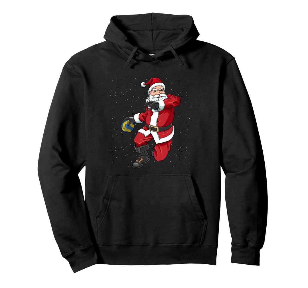 Handball Weihnachtsmann Handballer Trainer Mannschaft Pullover Hoodie
