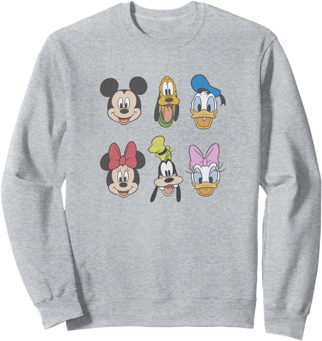 Disney Mickey And Friends Group Shot Heads Sweatshirt